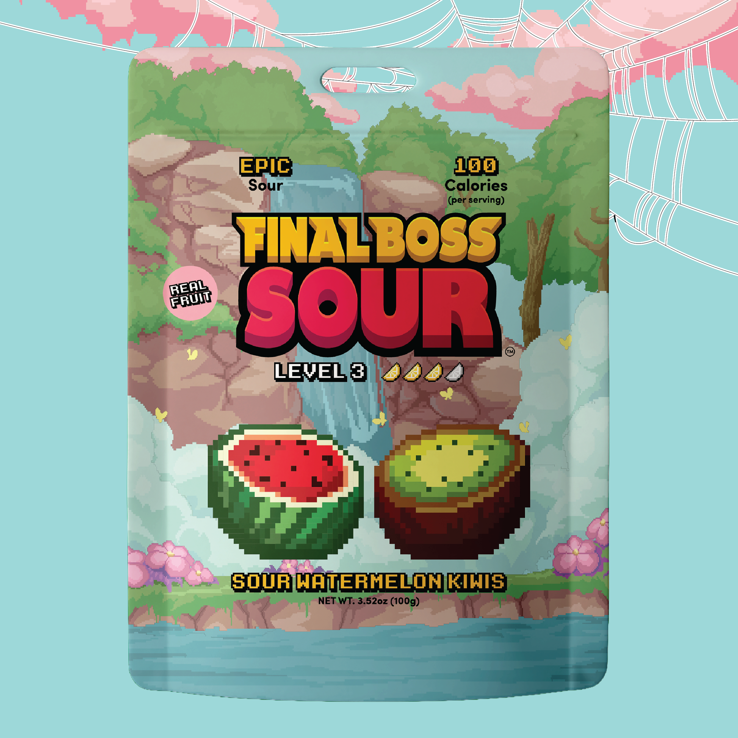 Final Boss Sour Watermelon Kiwi candy bag — Level 3